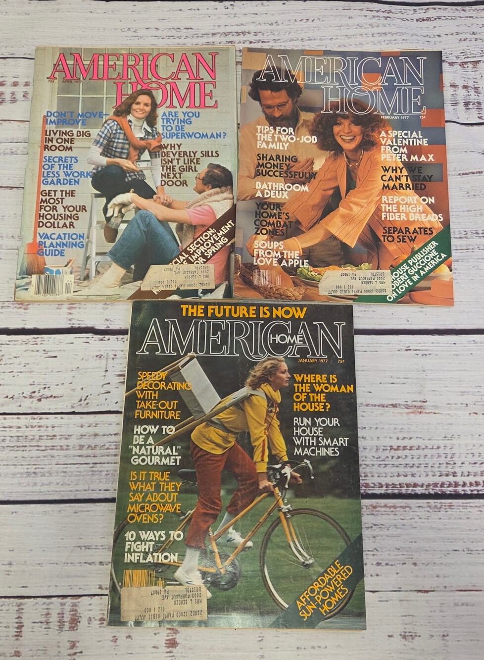 American Home Magazine Lot 3 1977 Jan Feb April Vintage Home Decor